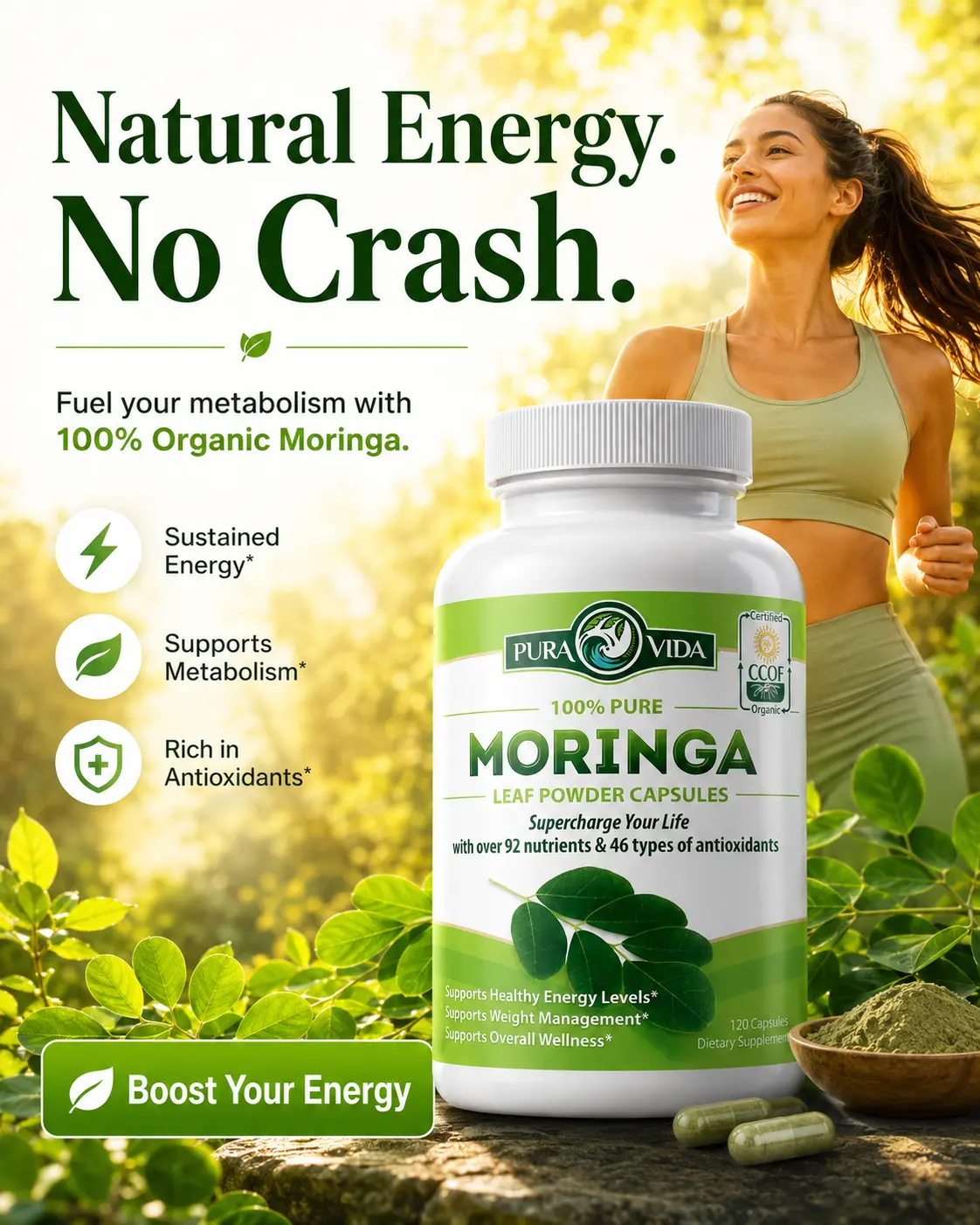 Pura Vida Moringa brand work